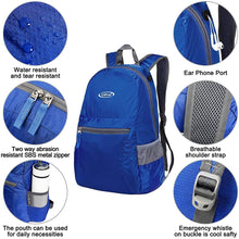 
                        
                          Load image into Gallery viewer, G4Free Ultra Lightweight Packable Backpack Travel Hiking Daypack Handy Foldable Water Resistant Camping Outdoor Backpack
                        
                      