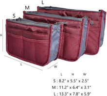 
                        
                          Load image into Gallery viewer, Vercord Purse Organizer Insert for Handbags Bag Organizers Inside Tote Pocketbook Women Nurse Nylon 13 Pockets Black Medium
                        
                      