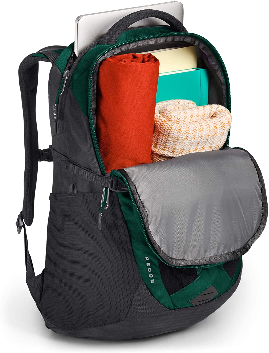 The North Face Women's Recon Backpack, TNF Black Heather/Silver Reflective, One Size
