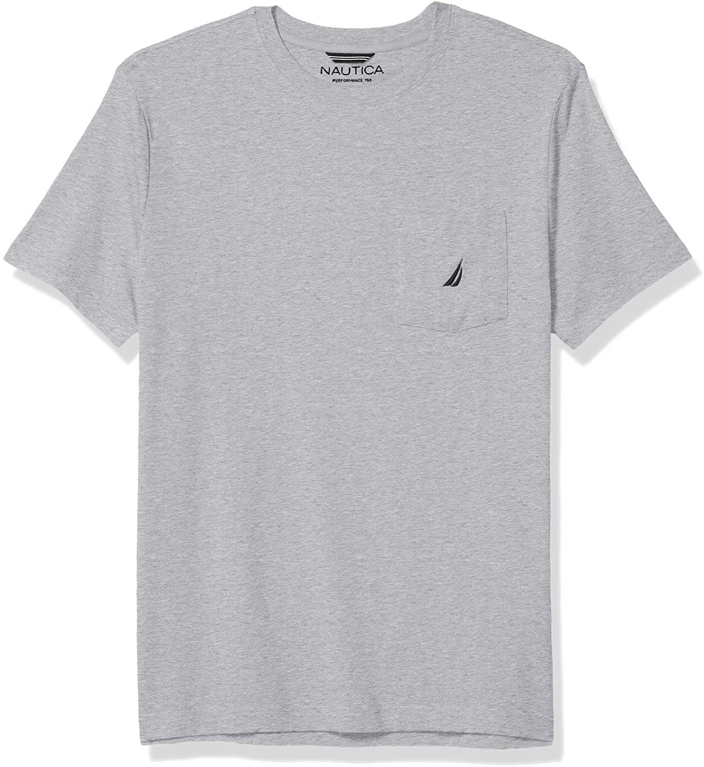 Nautica Men's Solid Crew Neck Short-Sleeve Pocket T-Shirt - JOY2ESpree