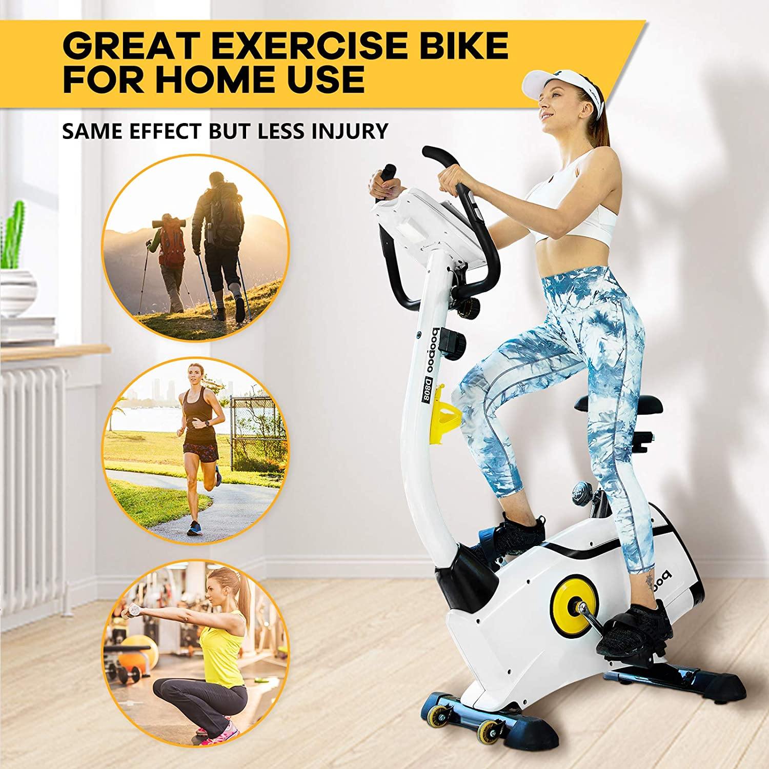 JKANGFIT Exercise Bike Stationary Bikes with 8-Level Magnetic Resistance and LCD Monitor, Indoor Cycling Bike 300 LB Capacity Upright Workout Bike - JOY2ESpree