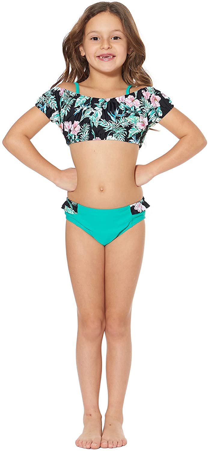 Tommy Bahama Girls' Two-Piece Bikini Swimsuit Bathing Suit