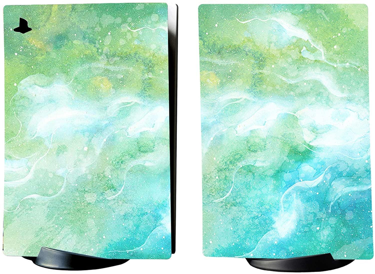 PlayVital Blue Nebula Full Set Skin Decal for PS5 Console Digital Edition - JOY2ESpree