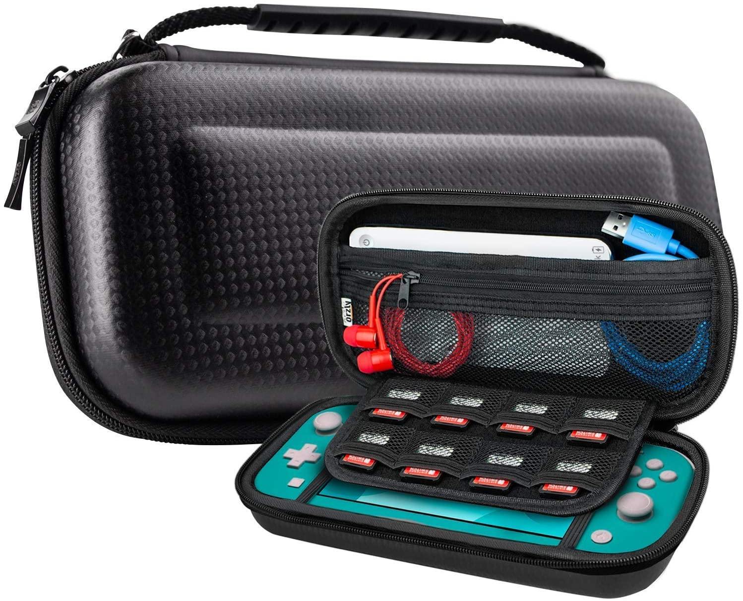 Orzly Case for Nintendo Switch Lite - Portable Travel Carry Case with Storage for Switch Lite Games & Accessories [Turquoise Blue Edition] - JOY2ESpree