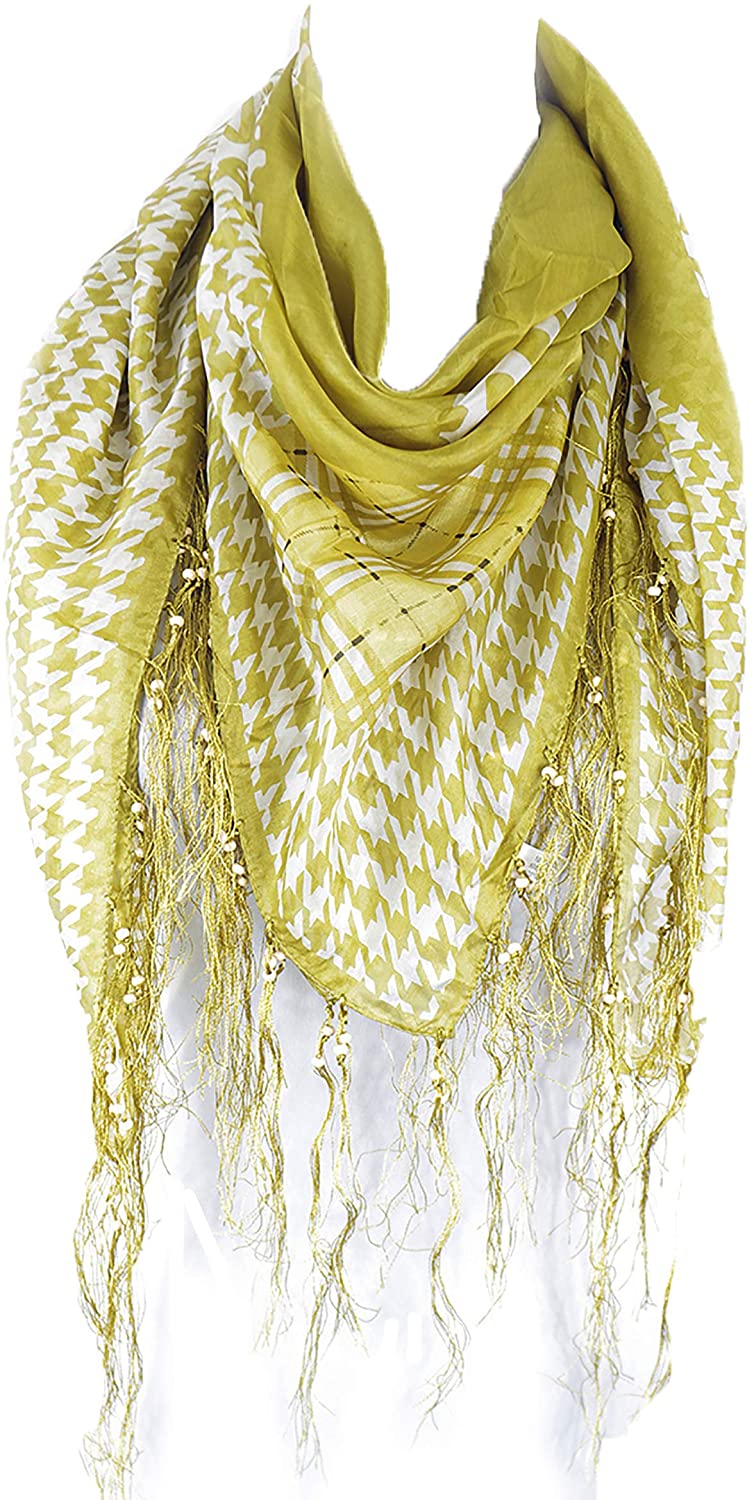 Double Layer Silk scarf, Floral Ruffle Silk Scarf, Summer scarf