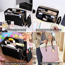 
                        
                          Load image into Gallery viewer, Purse Organizer, Purse Organizer Insert With 2 Metal Zipper, Bag Organizer With RFID Blocking Pocket Purse Organizer insert
                        
                      