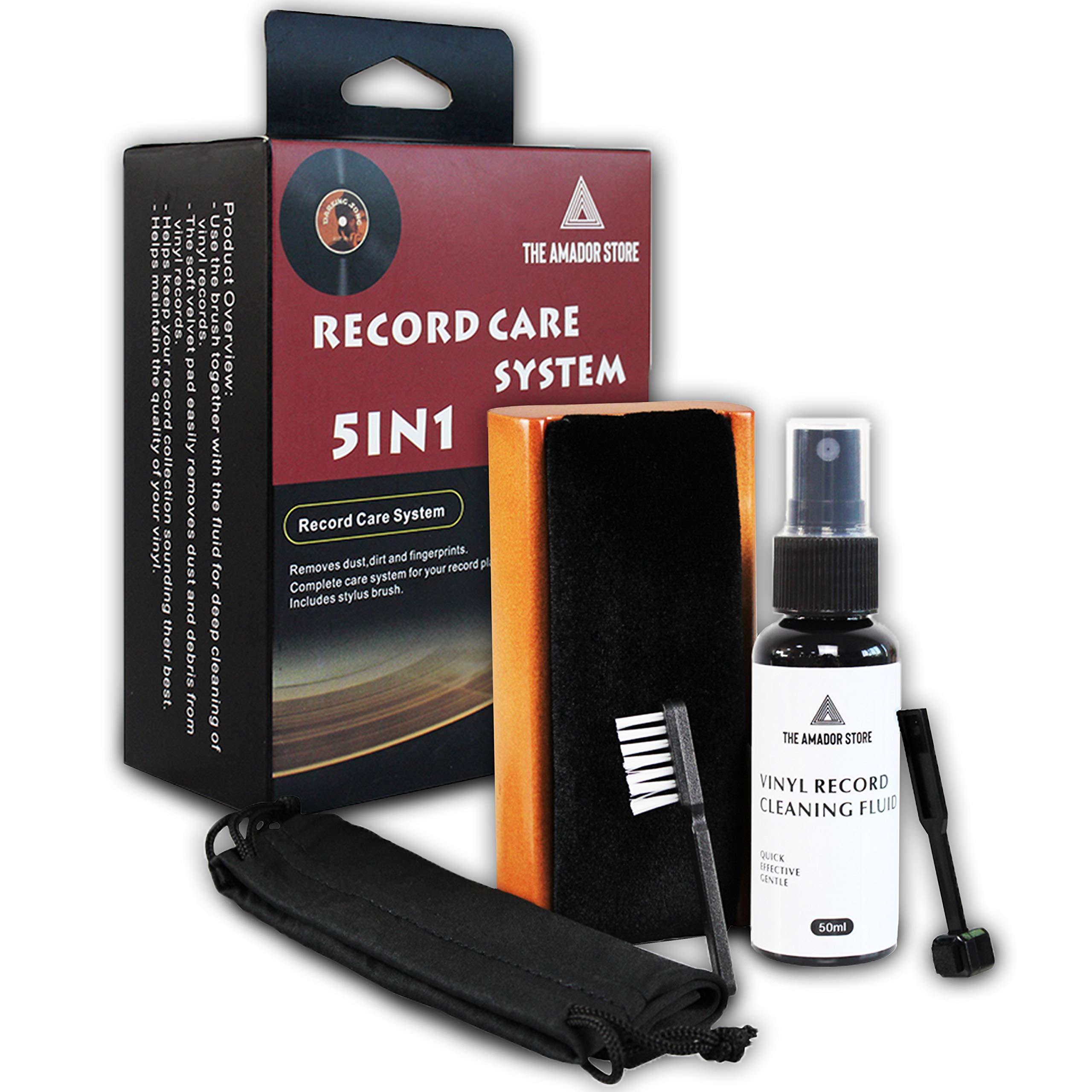 The Amador’s Store Vinyl Record Cleaning Kit-5 in 1 Vinyl LP Record Cleaning Solution - JOY2ESpree