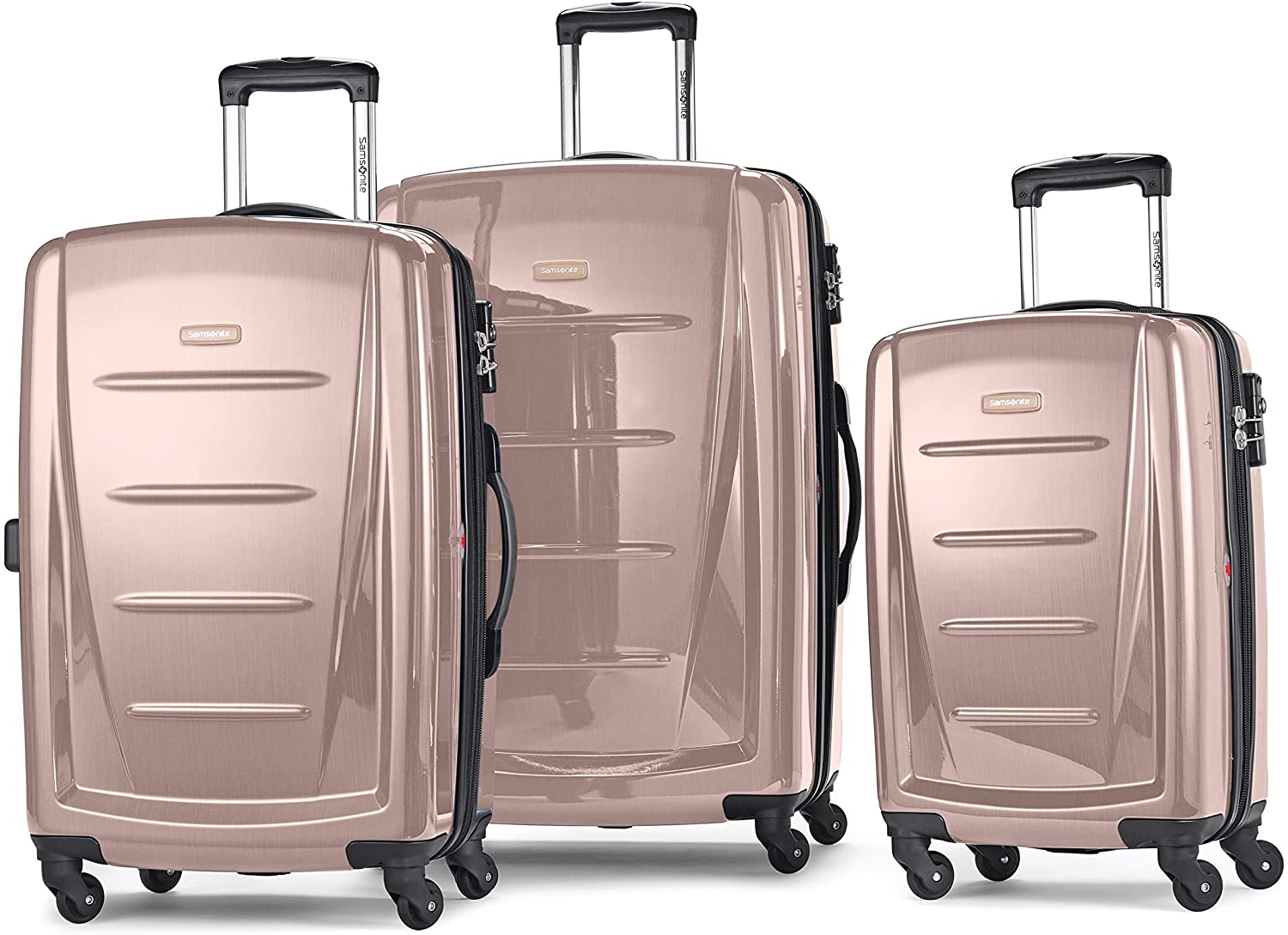 Samsonite Winfield 2 Hardside Expandable Luggage with Spinner Wheels, Charcoal, Checked-Large 28-Inch