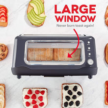 
                        
                          गैलरी व्यूवर में इमेज लोड करें, Dash Clear View Toaster: Extra Wide Slot Toaster with Stainless Steel Accents + See Through Window . - JOY2ESpree
                        
                      