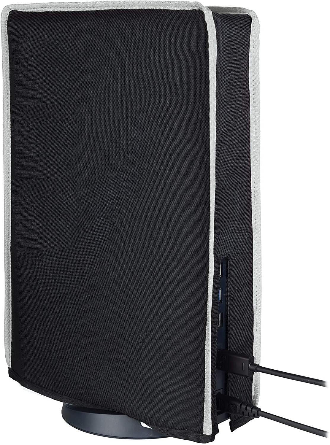 PlayVital Gray Nylon PS5 Dust Cover, Soft Neat Lining Dust Guard for DualSense 5 Console - JOY2ESpree