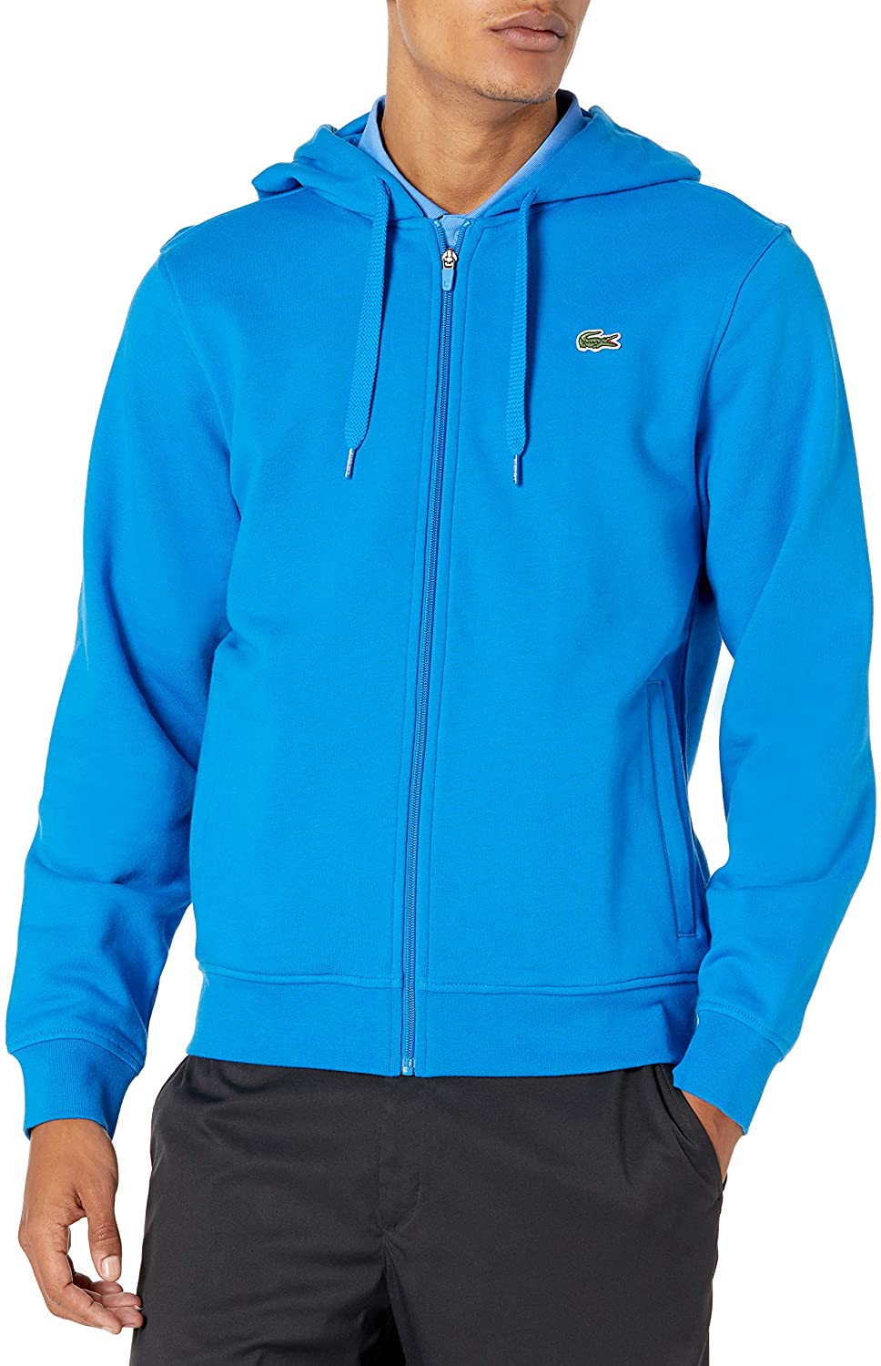 Lacoste Mens Sport Long Sleeve Fleece Full Zip Hoodie Sweatshirt