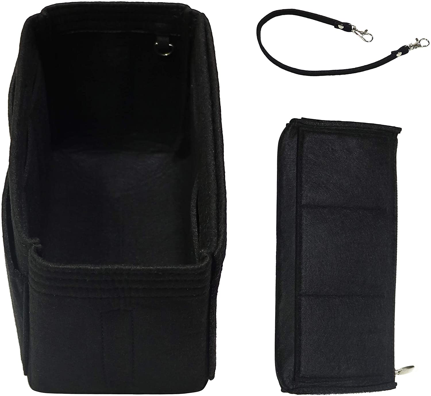 Purse Handbag Organizer Insert, MISIXILE Felt Bag Organizer with Handles