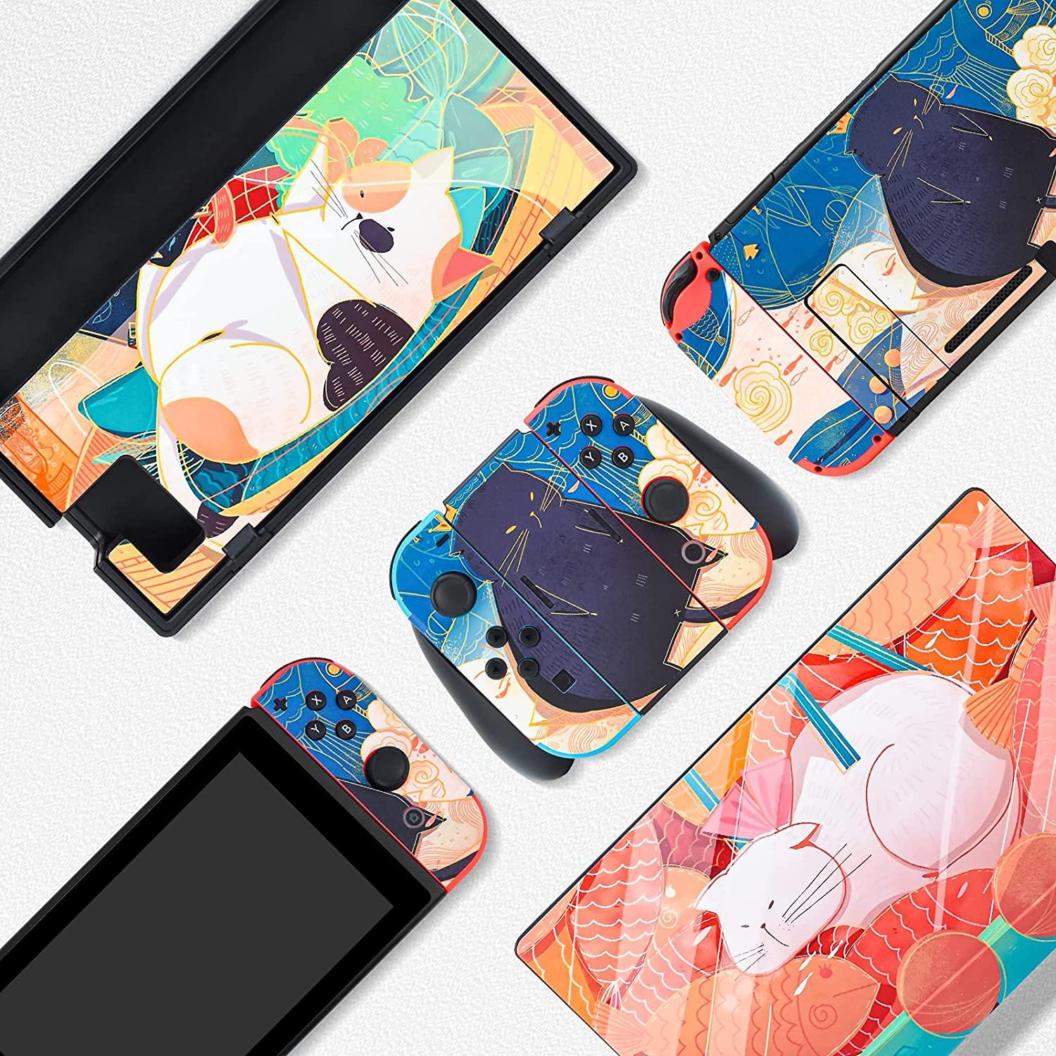 DLseego Switch Skin Sticker Pretty Pattern Full Wrap Skin Protective Film Sticker Compatible with Nintendo Switch - Boys and Girls - JOY2ESpree
