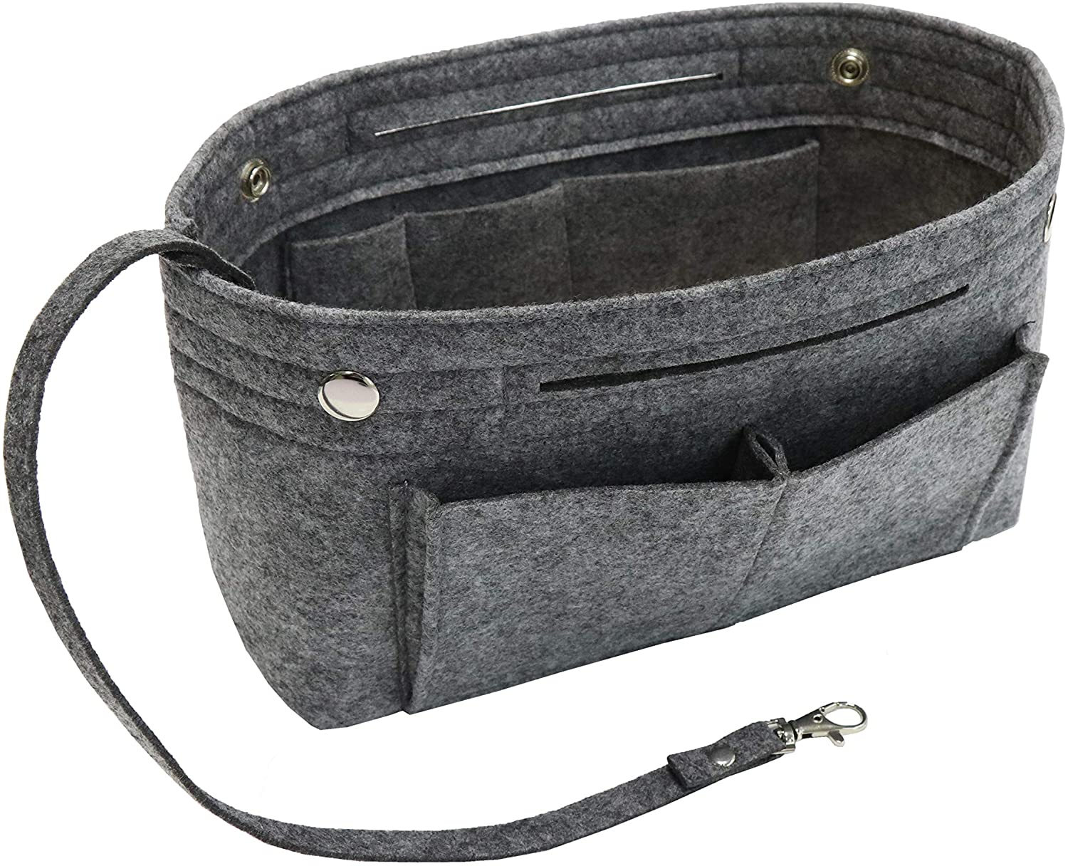 MISIXILE Felt Purse Organizer Insert Handbag Organizer,Tote Bag in Bag Organizer Fits Speedy Neverfull with Handles Keychain