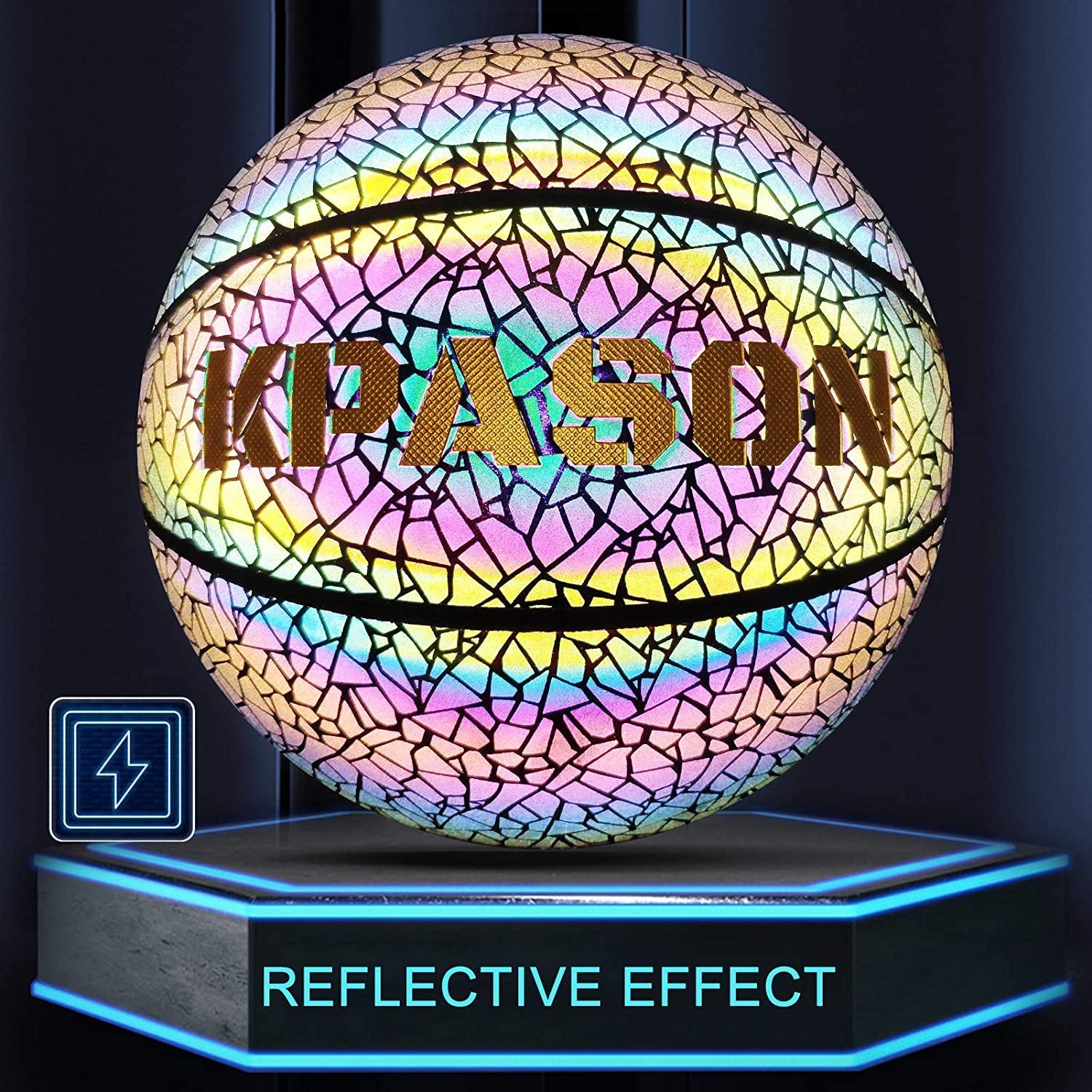 KPASON Basketball Holographic Glow in The Dark Basketball - JOY2ESpree