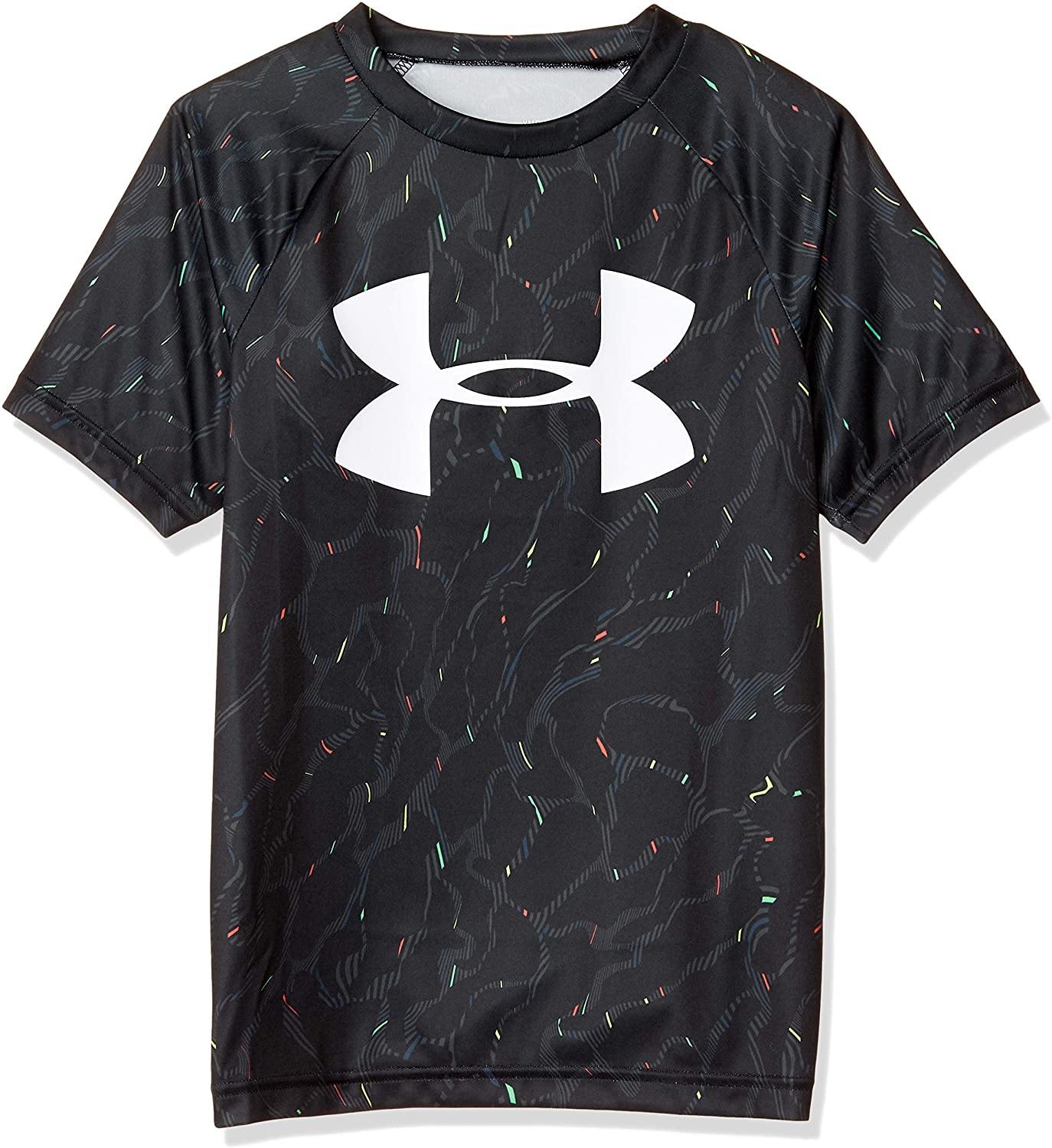 Under Armour Boys' Tech Big Logo Printed Short Sleeve Gym T-Shirt