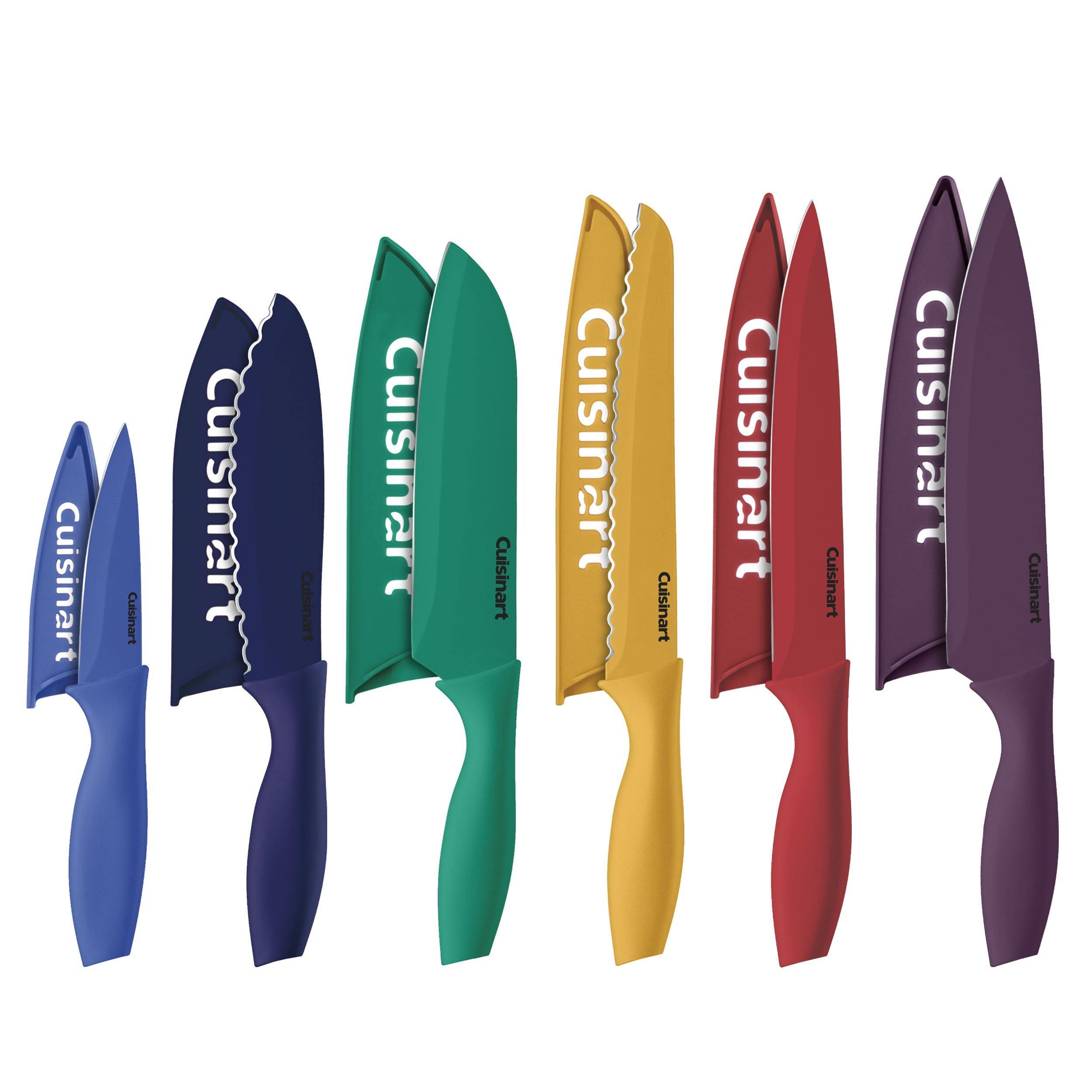 Cuisinart C55-12PCKSAM 12 Piece Color Knife Set with Blade Guards (6 knives and 6 knife covers), Jewel - Amazon Exclusive - JOY2ESpree