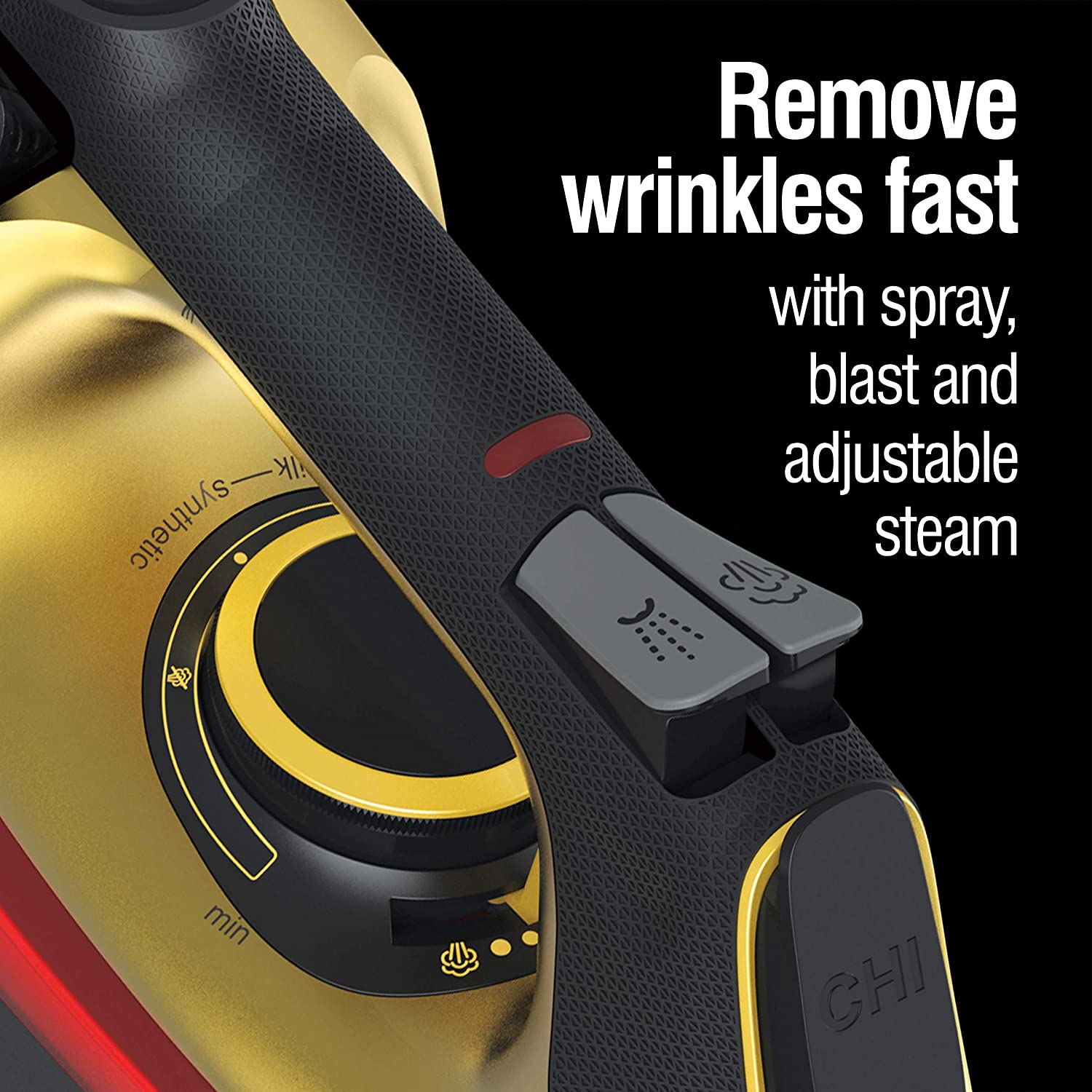 CHI Steam Iron for Clothes with Titanium Infused Ceramic Soleplate, 1700 Watts