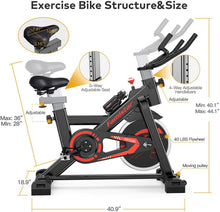 
                        
                          गैलरी व्यूवर में इमेज लोड करें, Famistar 40 lbs Quiet Flywheel 300 lbs Capacity Exercise Bike, Indoor Cycling Bike Stationary with LCD Display - JOY2ESpree
                        
                      
