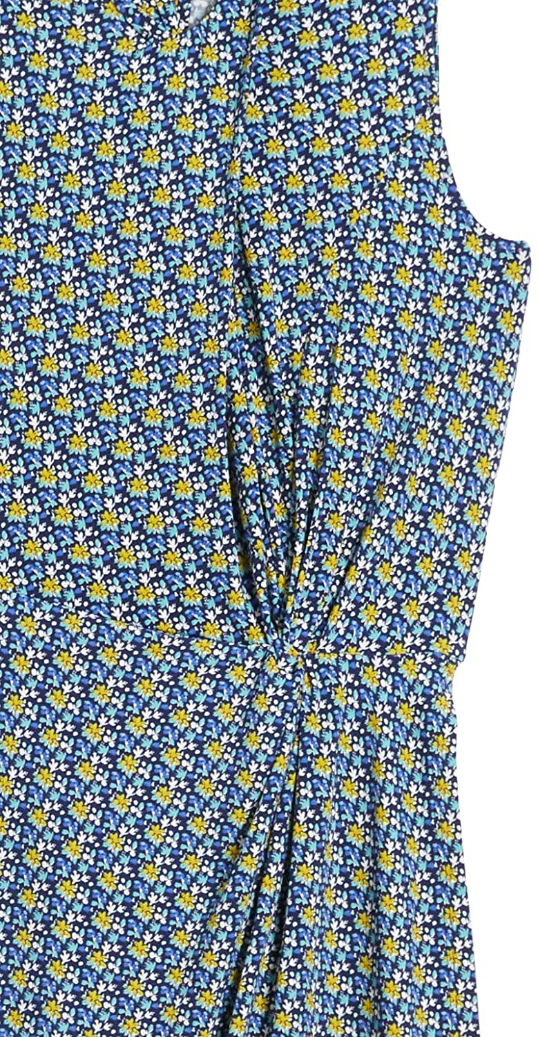 Amazon Brand - Lark & Ro Women's Sleeveless Crossover Twist Neck Faux Wrap Dress
