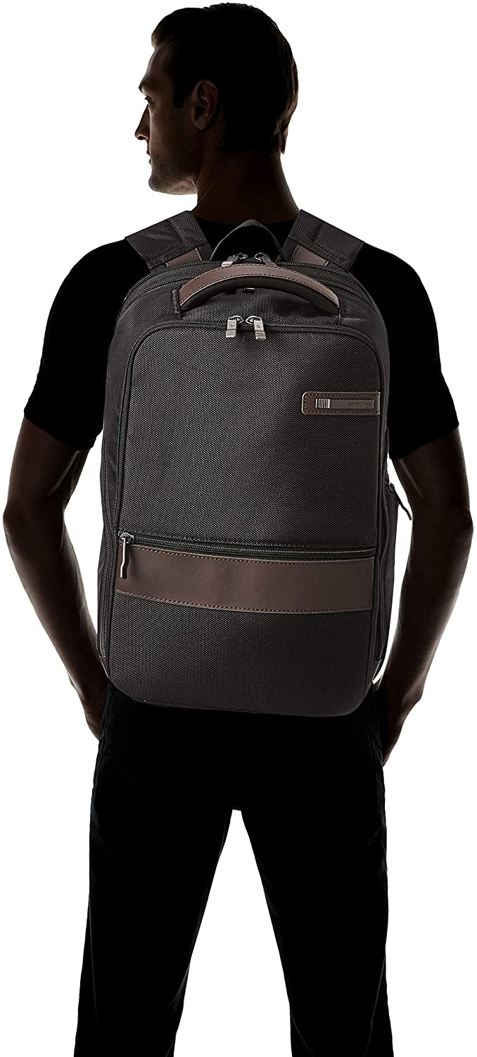 Samsonite Kombi Business Backpack, Black/Brown, 17.5 x 12 x 7-Inch