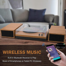 
                        
                          Muat gambar ke penampil Galeri, LP&amp;No.1 Retro Bluetooth Record Player with Stereo External Speakers - JOY2ESpree
                        
                      