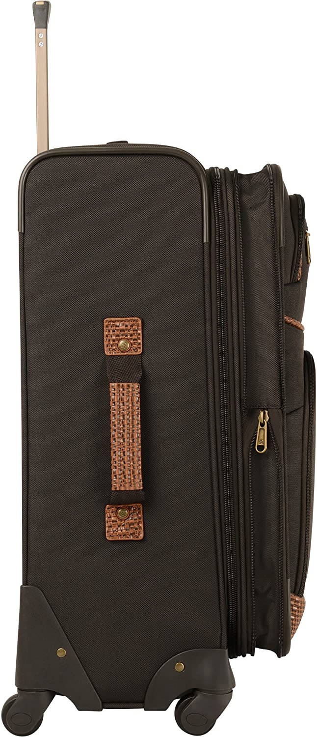 Tommy Bahama Lightweight Spinner Luggage - Expandable Suitcases for Men and Travel with Rolling Wheels, Dark Brown, 28 Inches