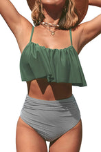 
                        
                          Muat gambar ke penampil Galeri, CUPSHE Women's High Waisted Falbala Bikini Set
                        
                      