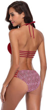 
                        
                          画像をギャラリービューアに読み込む, SHEKINI Women's Floral Printing Cutout Strappy Halter Swimsuits Bikini Suits
                        
                      