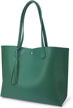 
                        
                          Load image into Gallery viewer, Minimalist Clean Cut Pebbled Faux Leather Tote Womens Shoulder Handbag
                        
                      