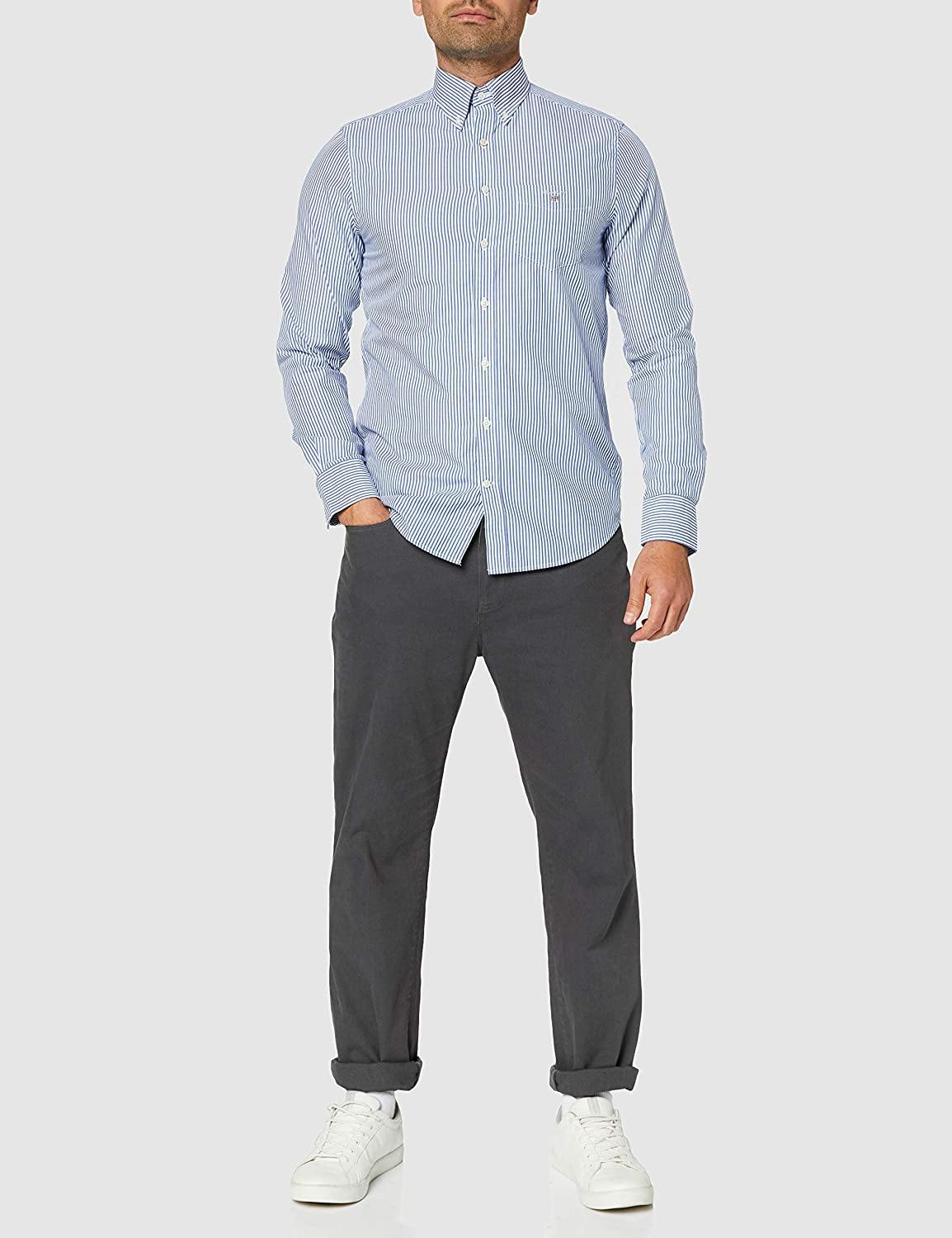 GANT Men's Classic Broadcloth Banker Stripe Shirt - JOY2ESpree