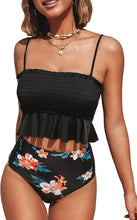 
                        
                          Muat gambar ke penampil Galeri, CUPSHE Women's High Waist Bikini Swimsuit Ruffle Smock Floral Print Two Piece Bathing Suit
                        
                      