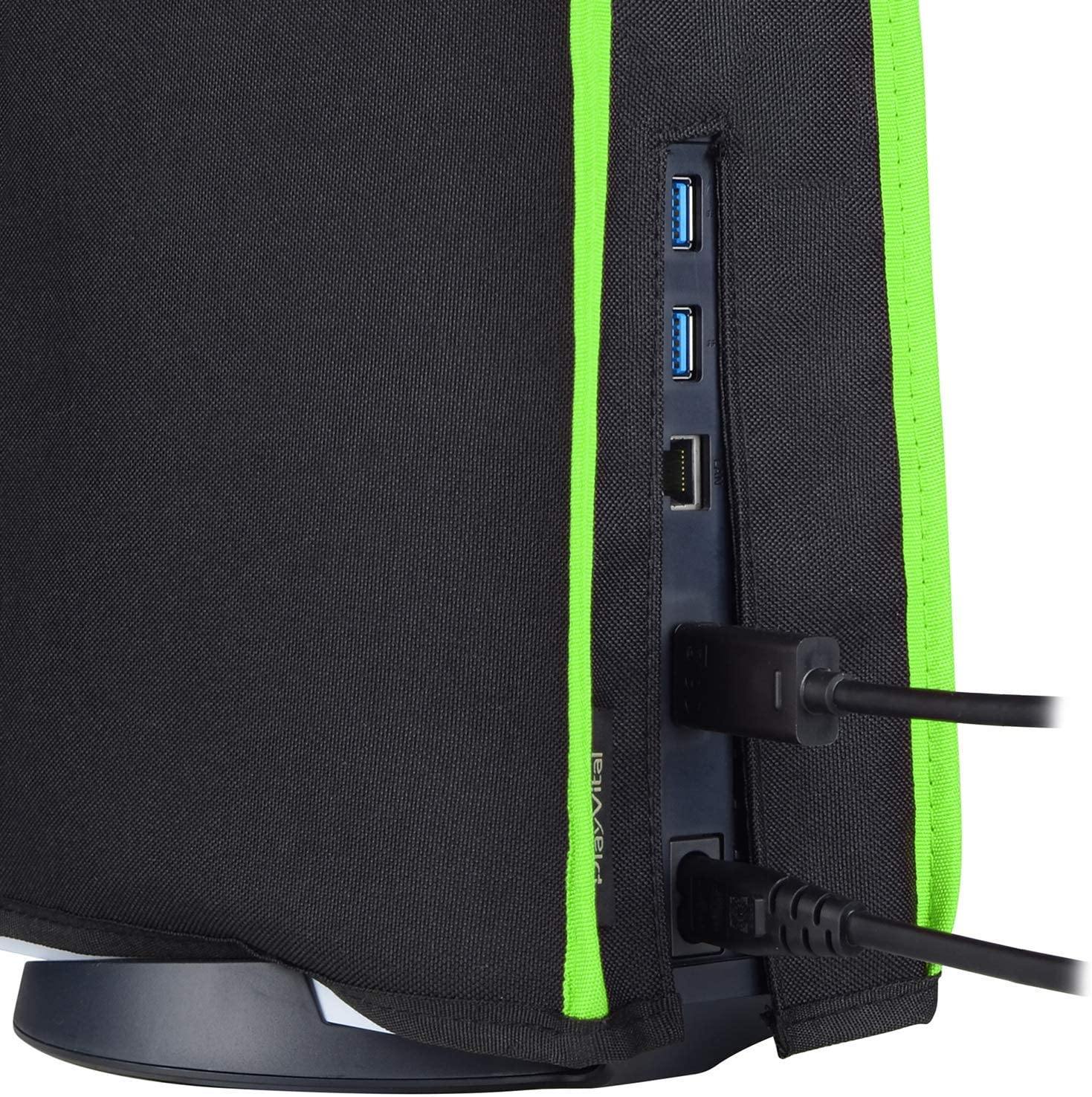 PlayVital Gray Nylon PS5 Dust Cover, Soft Neat Lining Dust Guard for DualSense 5 Console - JOY2ESpree