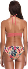 
                        
                          画像をギャラリービューアに読み込む, SHEKINI Women's Floral Printing Cutout Strappy Halter Swimsuits Bikini Suits
                        
                      