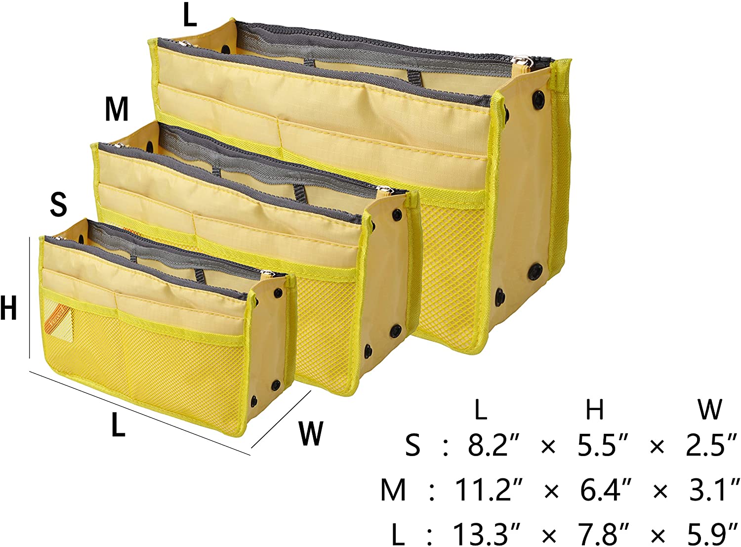 Vercord Updated Purse Handbag Organizer Insert Liner Bag in Bag 13 Pockets Purple Small