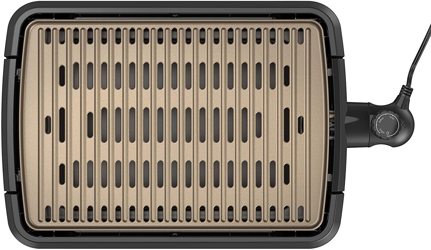 George Foreman GFS0090SB Open Grate Smokeless Grill, Black, Family Size - JOY2ESpree