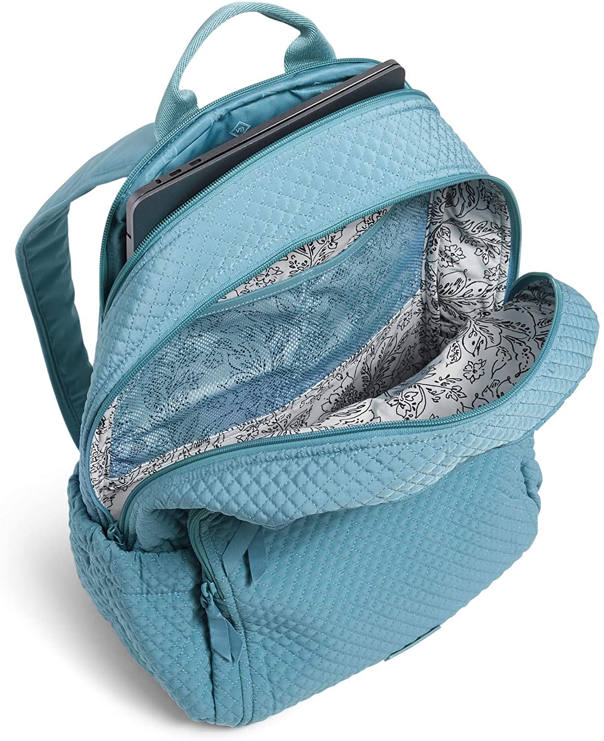 Vera Bradley Women's Microfiber Campus Backpack, Classic Navy, One Size