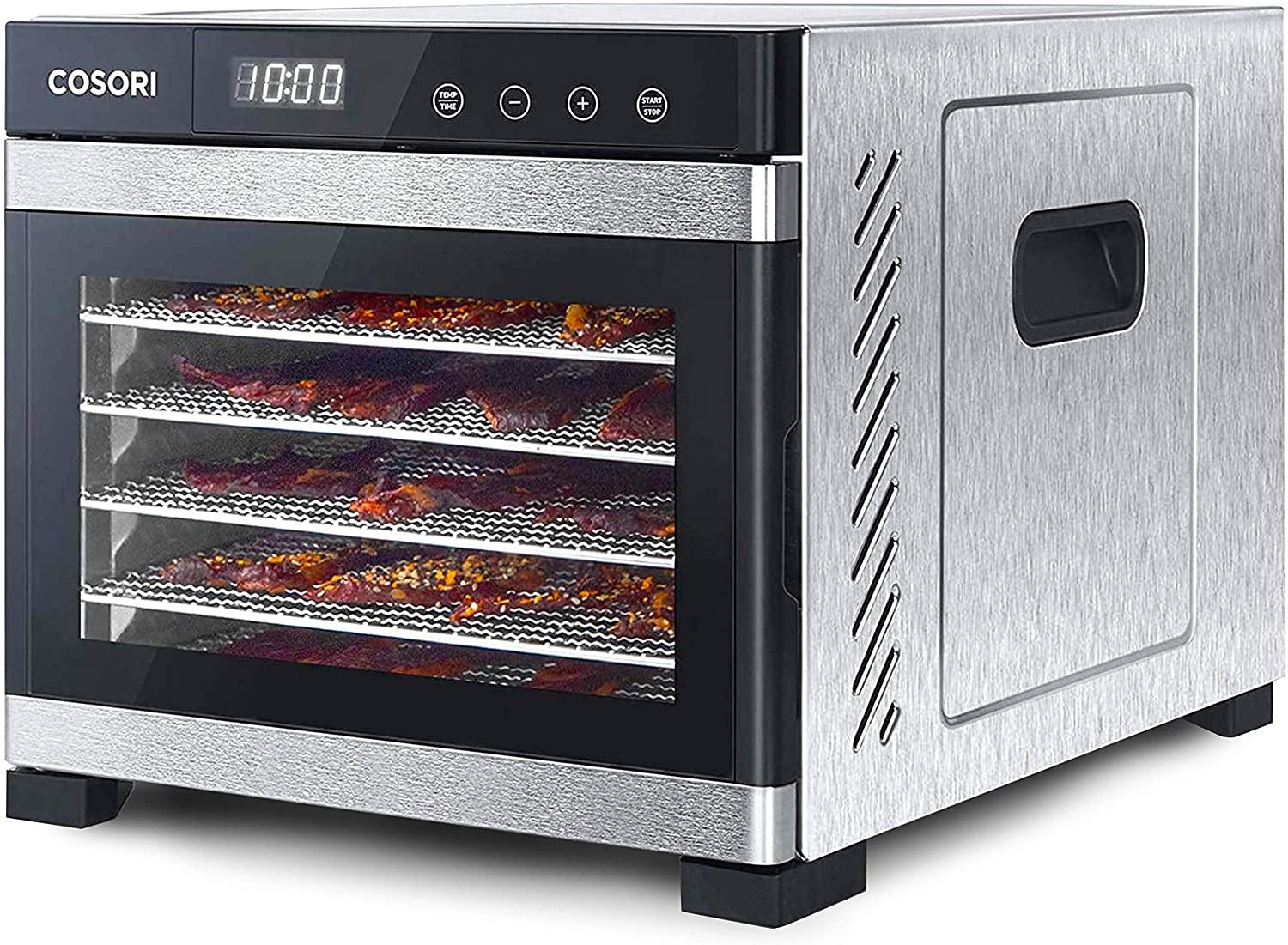 COSORI Premium Food Dehydrator Machine(50 Free Recipes), 6 Stainless Steel Trays with Digital Timer and Temperature Control - JOY2ESpree