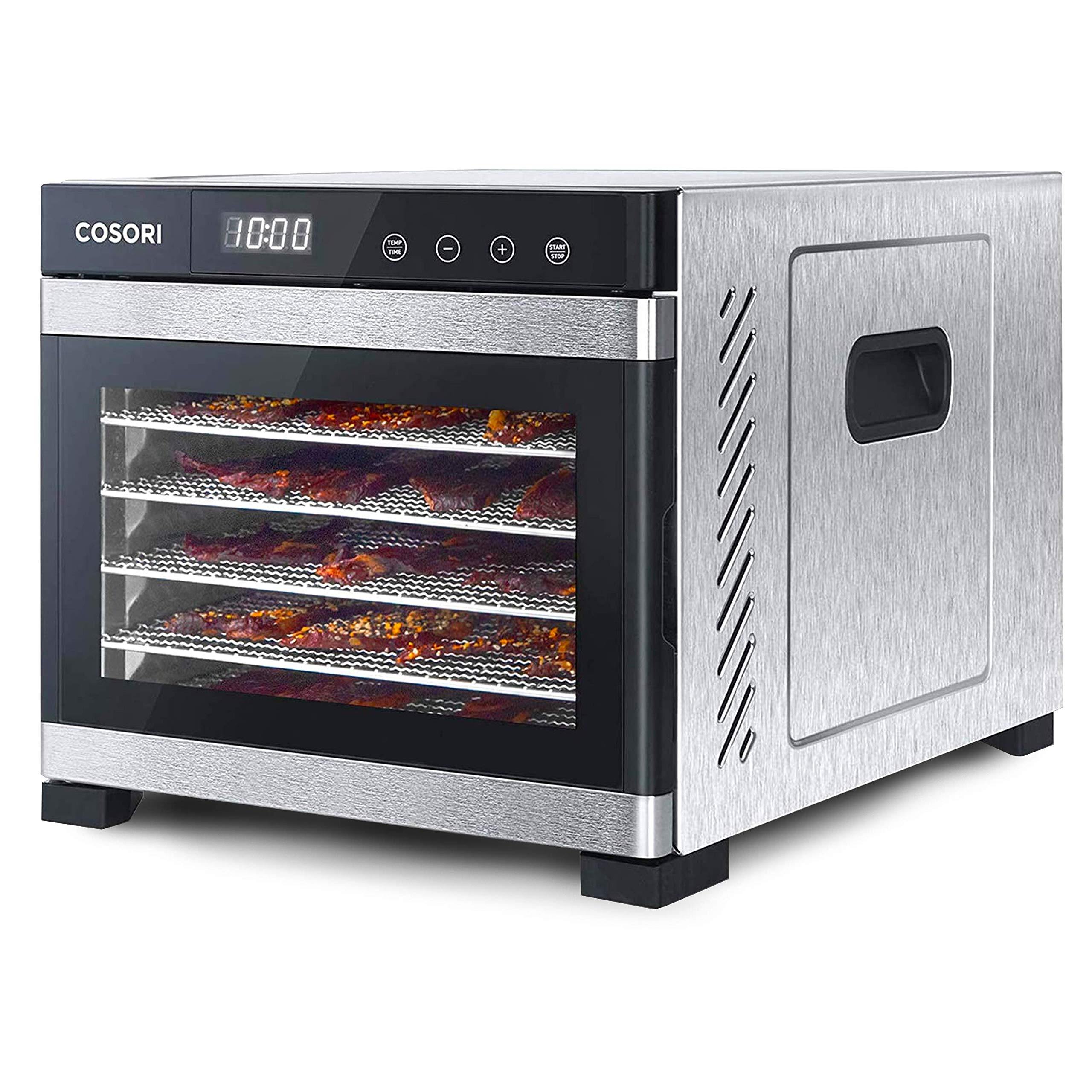 COSORI Premium Food Dehydrator Machine(50 Free Recipes), 6 Stainless Steel Trays with Digital Timer and Temperature Control - JOY2ESpree