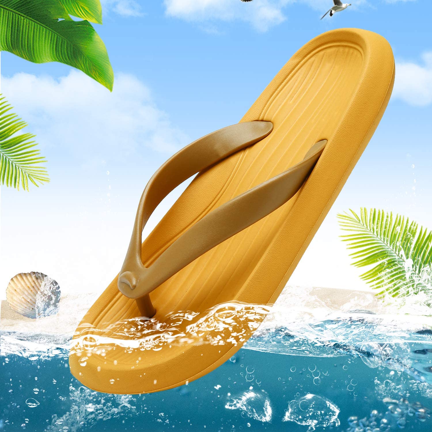 ChayChax Men’s Women’s Flip Flops Lightweight Thong Sandals Summer Beach Pool Shower Slippers