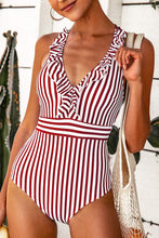 
                        
                          Load image into Gallery viewer, CUPSHE Women's V Neck One Piece Swimsuit Ruffled Back Cross Swimwear
                        
                      