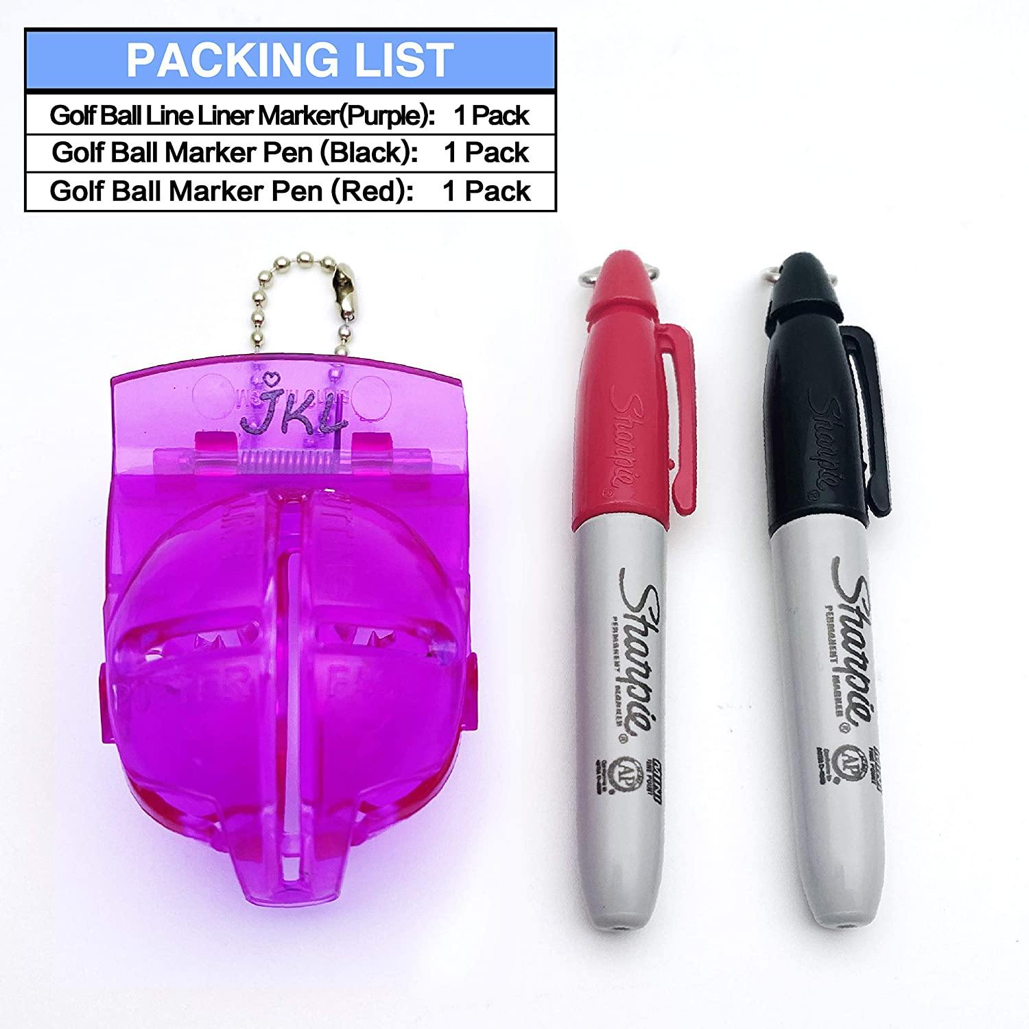 JKL Golf Ball Marker Alignment Tool-Golf Accessories for Golf Ball Marker Line Liner Drawing Stencil Kit - JOY2ESpree