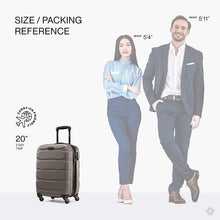 
                        
                          Load image into Gallery viewer, Samsonite Omni PC Hardside Expandable Luggage with Spinner Wheels, Black, Carry-On 20-Inch
                        
                      