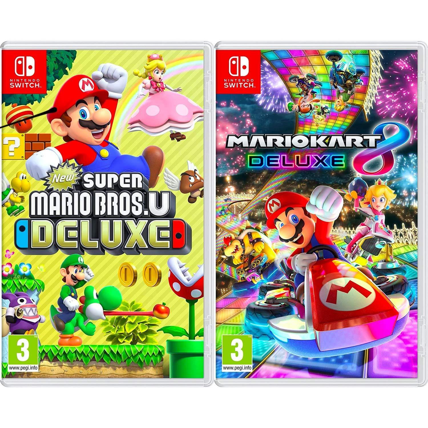 New Super Mario Bros. U Deluxe + Mario Kart 8 Deluxe - Two Game Bundle - Nintendo Switch - JOY2ESpree