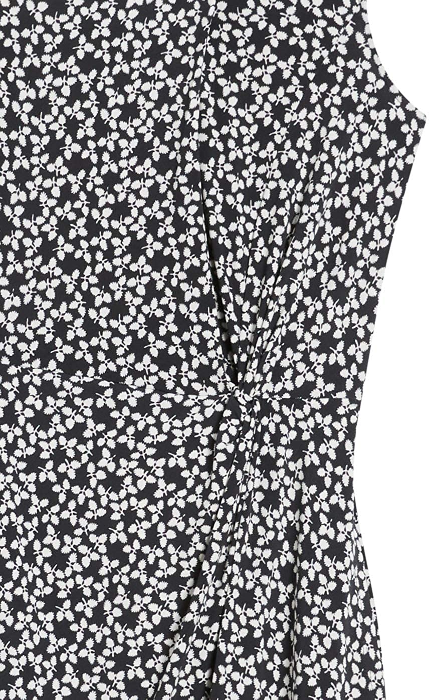 Amazon Brand - Lark & Ro Women's Sleeveless Crossover Twist Neck Faux Wrap Dress