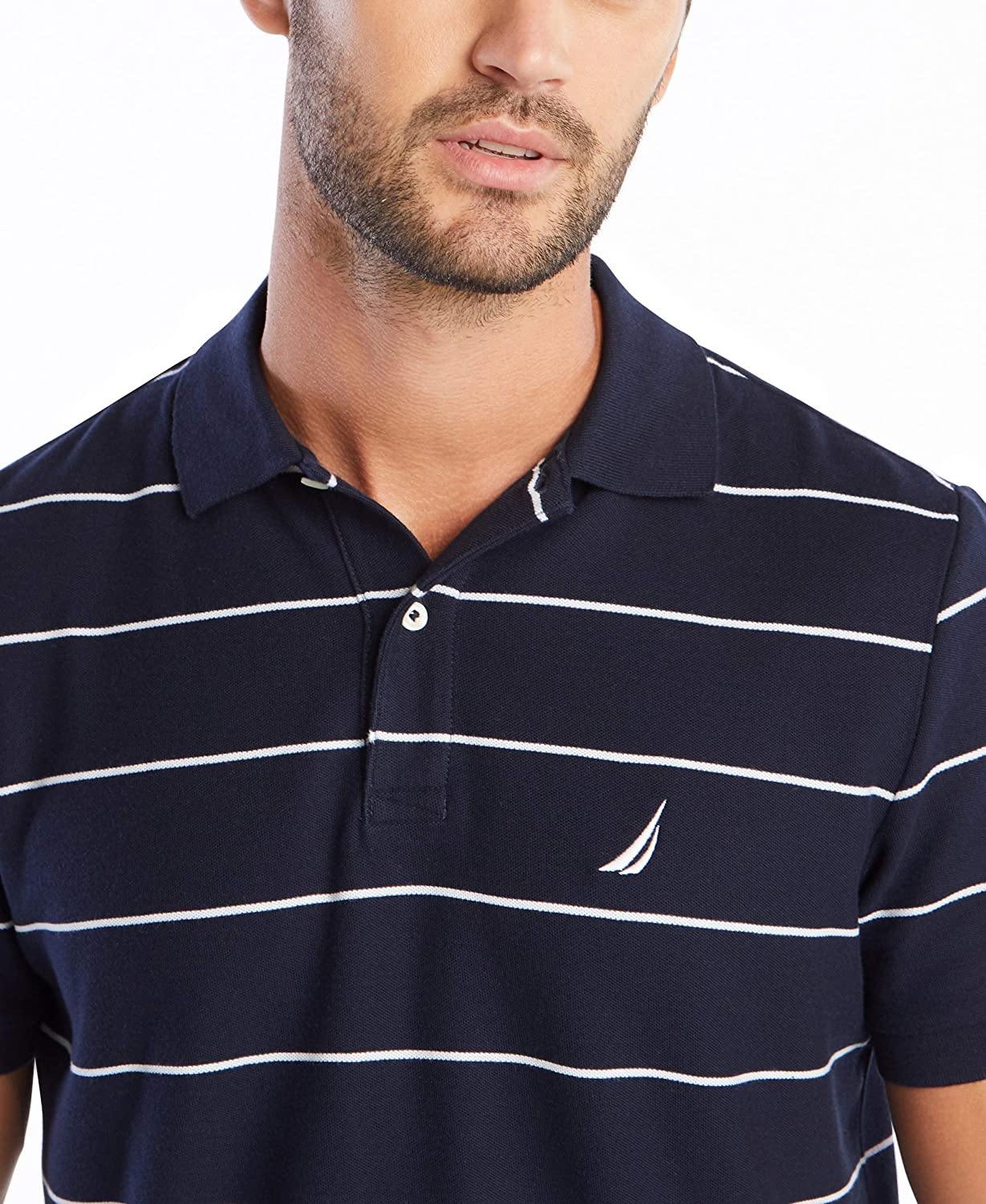 Nautica Men's Classic Short Sleeve Striped Polo T-Shirt - JOY2ESpree