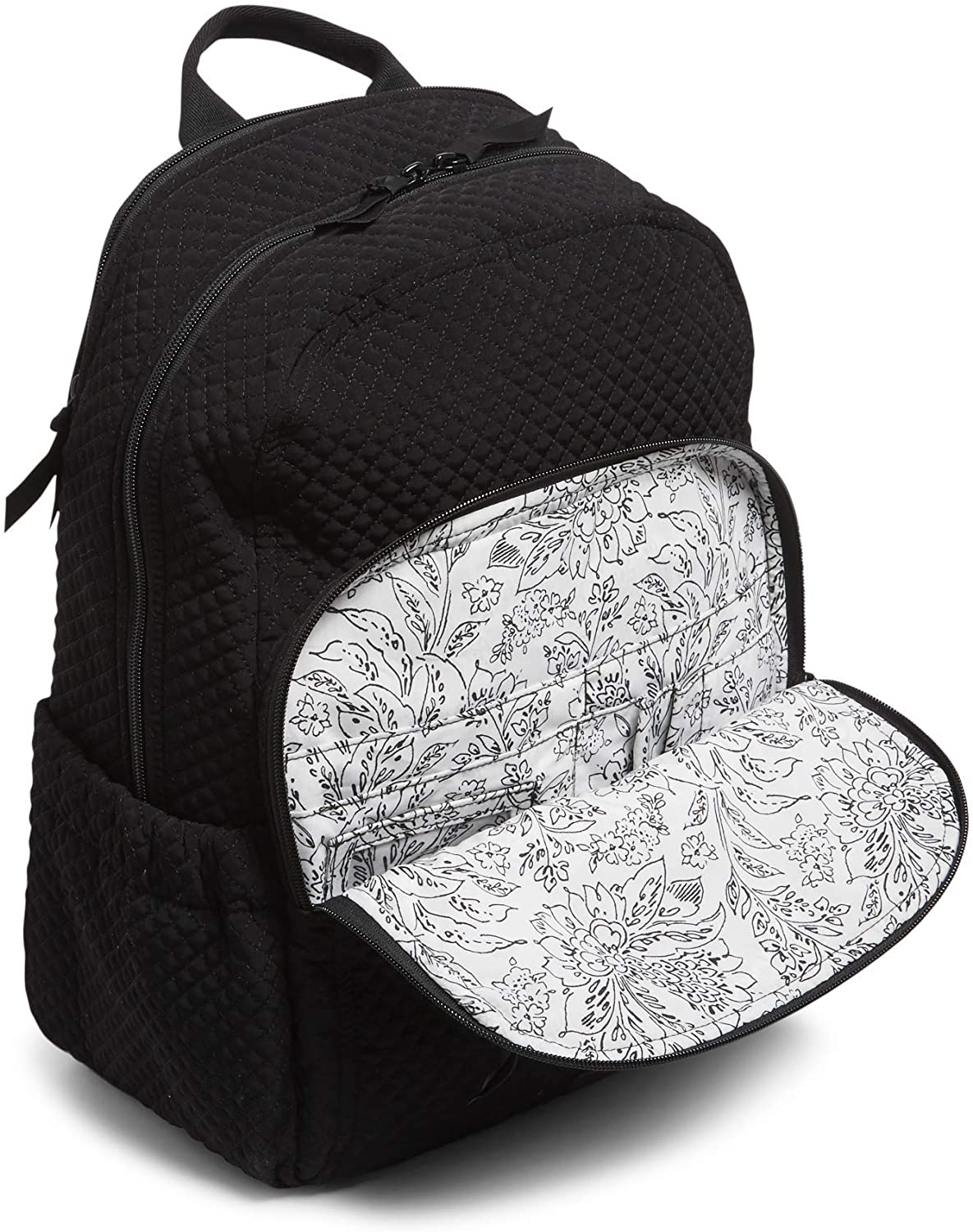 Vera Bradley Women's Microfiber Campus Backpack, Classic Navy, One Size