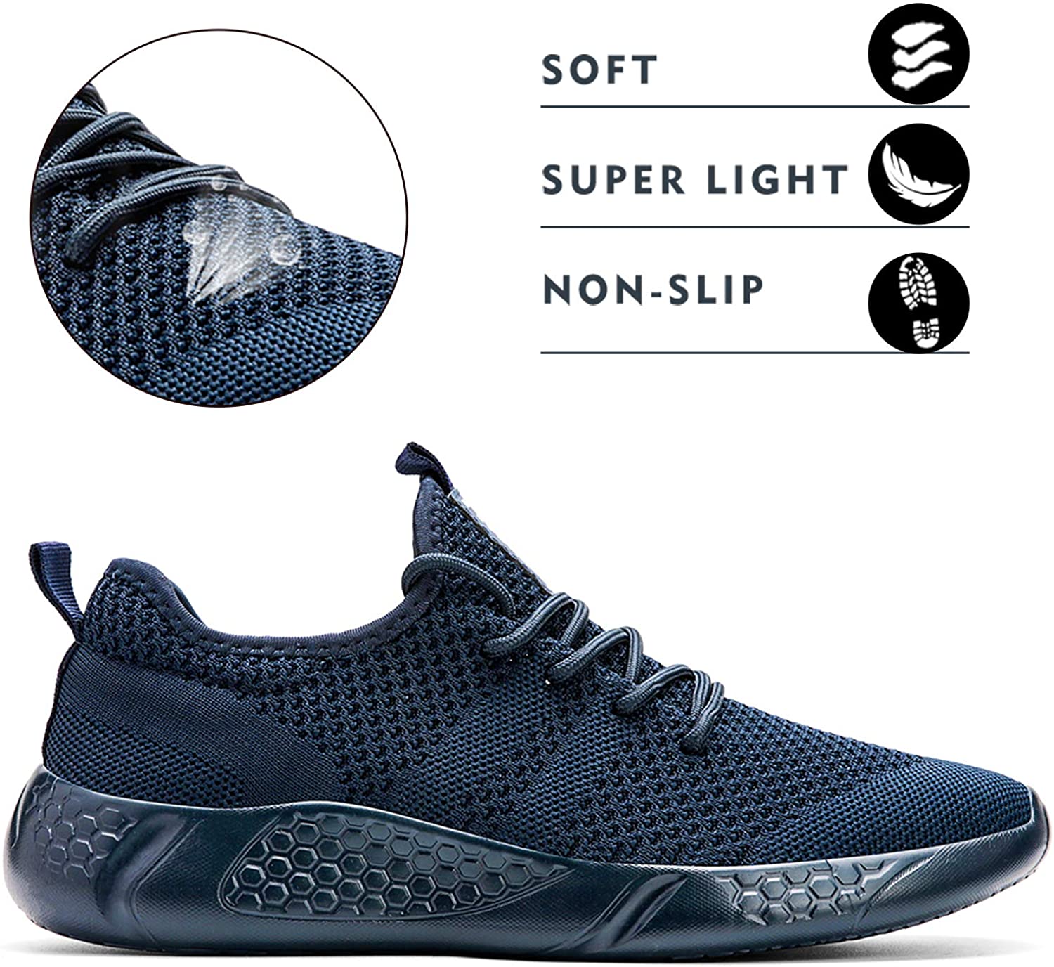 Damyuan Men's Sport Gym Running Shoes Walking Shoes Casual Lace Up Lightweight