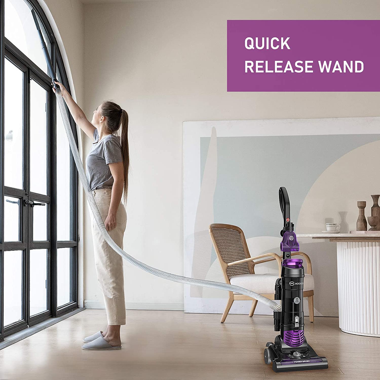 MOOSOO Powerful Pet Upright Vacuum Cleaner, 1400W Powerful Suction and HEPA Media Filtration - JOY2ESpree
