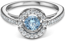
                        
                          Load image into Gallery viewer, SWAROVSKI Women's Sparkling Dance Ring Collection, Rhodium Finish, Clear Crystals - JOY2ESpree
                        
                      